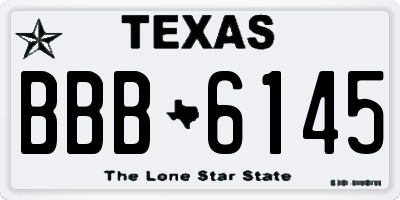 TX license plate BBB6145