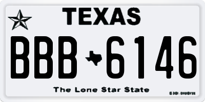 TX license plate BBB6146