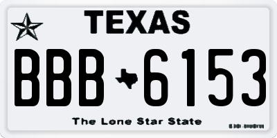 TX license plate BBB6153