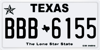 TX license plate BBB6155