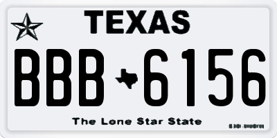 TX license plate BBB6156