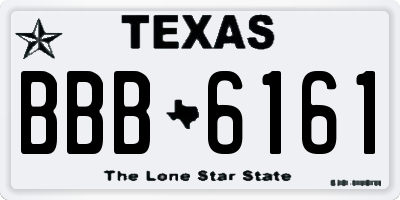 TX license plate BBB6161