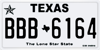 TX license plate BBB6164