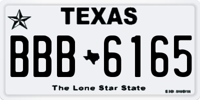 TX license plate BBB6165