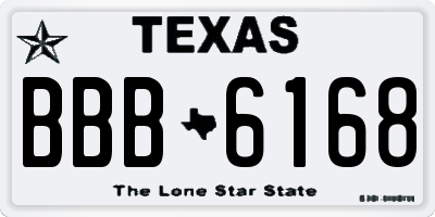 TX license plate BBB6168