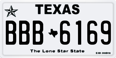 TX license plate BBB6169