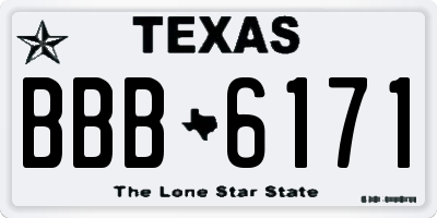 TX license plate BBB6171