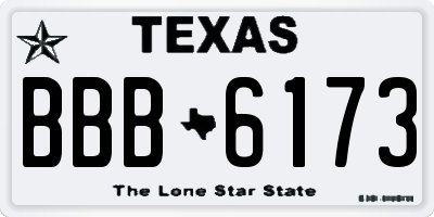 TX license plate BBB6173