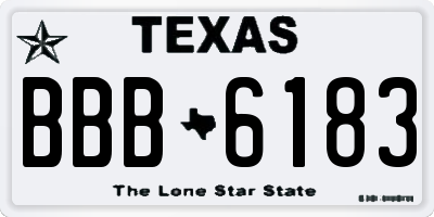 TX license plate BBB6183