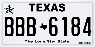 TX license plate BBB6184