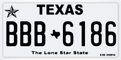 TX license plate BBB6186