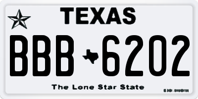 TX license plate BBB6202
