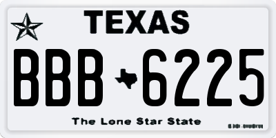 TX license plate BBB6225