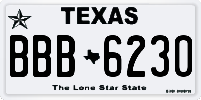 TX license plate BBB6230