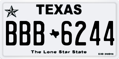 TX license plate BBB6244