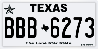 TX license plate BBB6273