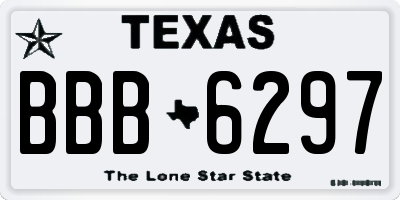 TX license plate BBB6297