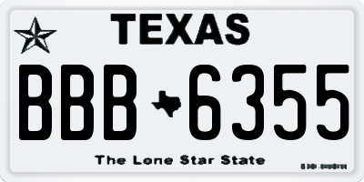 TX license plate BBB6355