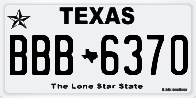 TX license plate BBB6370