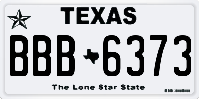 TX license plate BBB6373