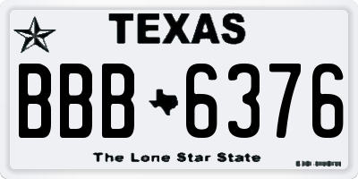 TX license plate BBB6376