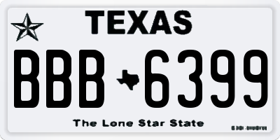 TX license plate BBB6399