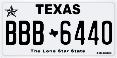 TX license plate BBB6440