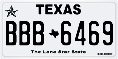 TX license plate BBB6469