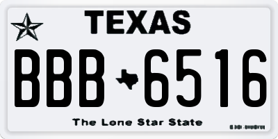 TX license plate BBB6516