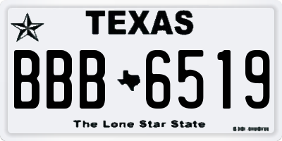 TX license plate BBB6519