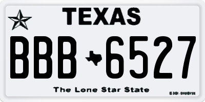 TX license plate BBB6527