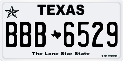 TX license plate BBB6529