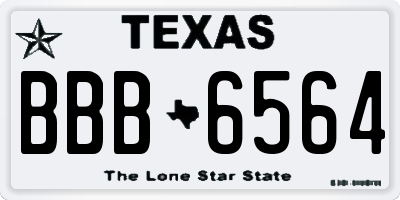 TX license plate BBB6564