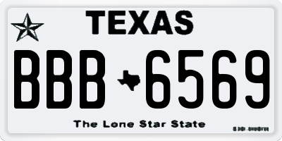 TX license plate BBB6569