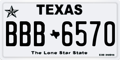 TX license plate BBB6570