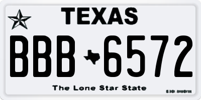 TX license plate BBB6572
