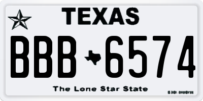 TX license plate BBB6574