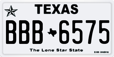 TX license plate BBB6575