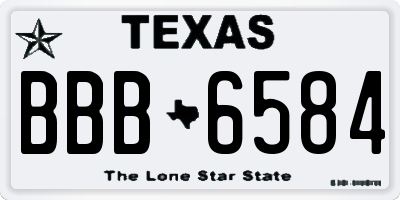 TX license plate BBB6584