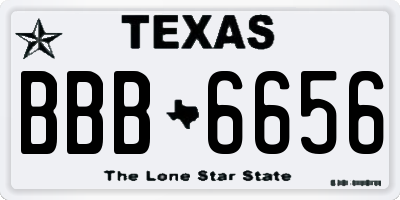 TX license plate BBB6656