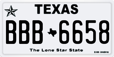 TX license plate BBB6658