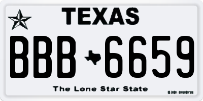 TX license plate BBB6659