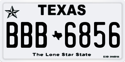 TX license plate BBB6856