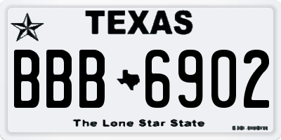 TX license plate BBB6902