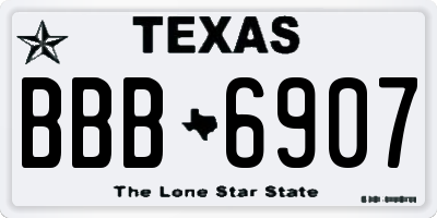 TX license plate BBB6907