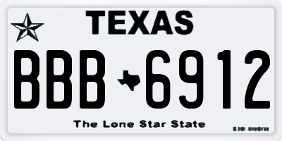 TX license plate BBB6912
