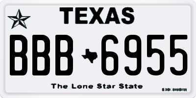 TX license plate BBB6955