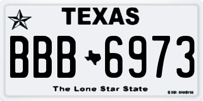 TX license plate BBB6973