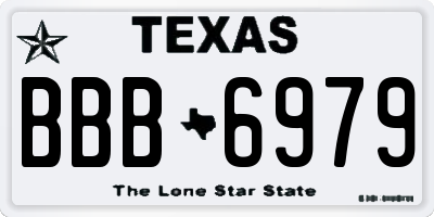 TX license plate BBB6979