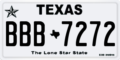 TX license plate BBB7272